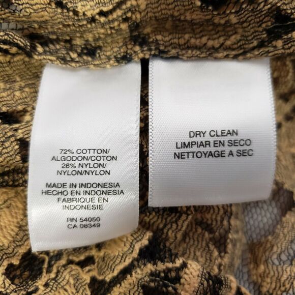 Evan Picone Womens Tank Top Size 14 Mesh Sheer Round Neck Sleeveless Career Tan - Picture 9 of 11